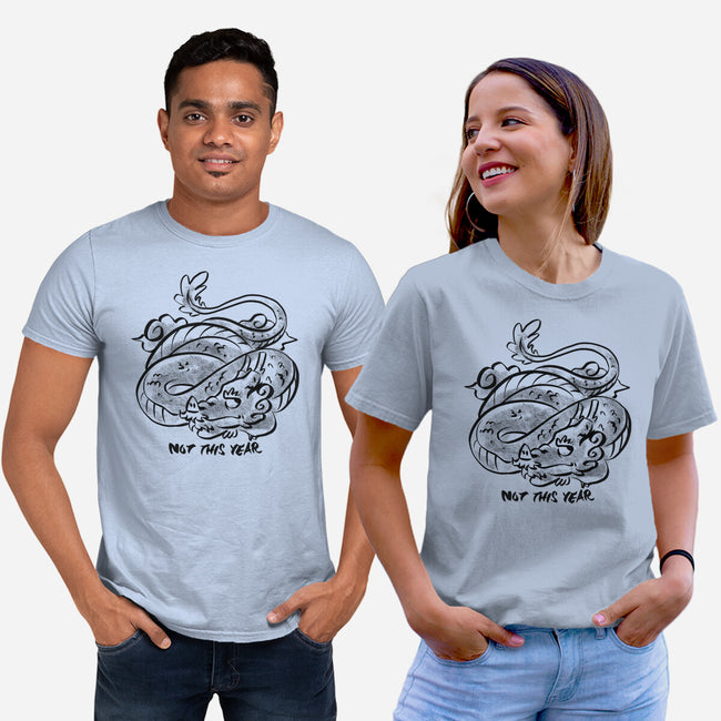 Bored Dragon-Unisex-Basic-Tee-spoilerinc