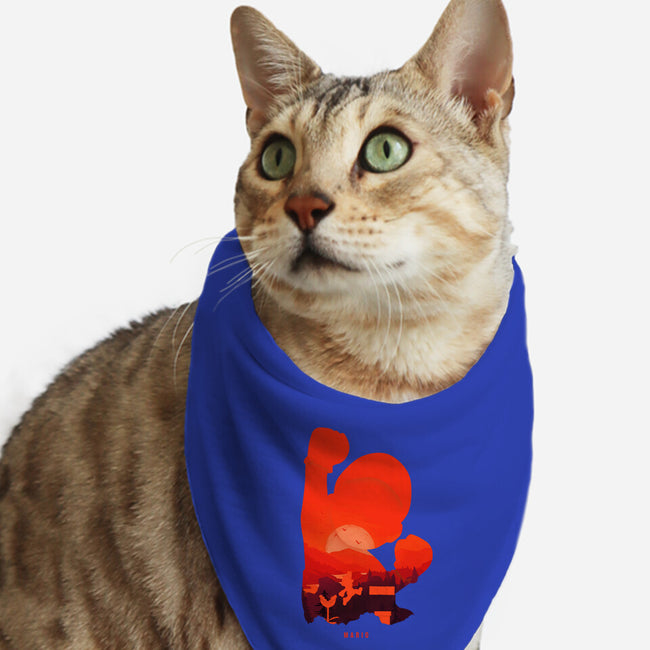 Mario Landscape-Cat-Bandana-Pet Collar-MaxoArt