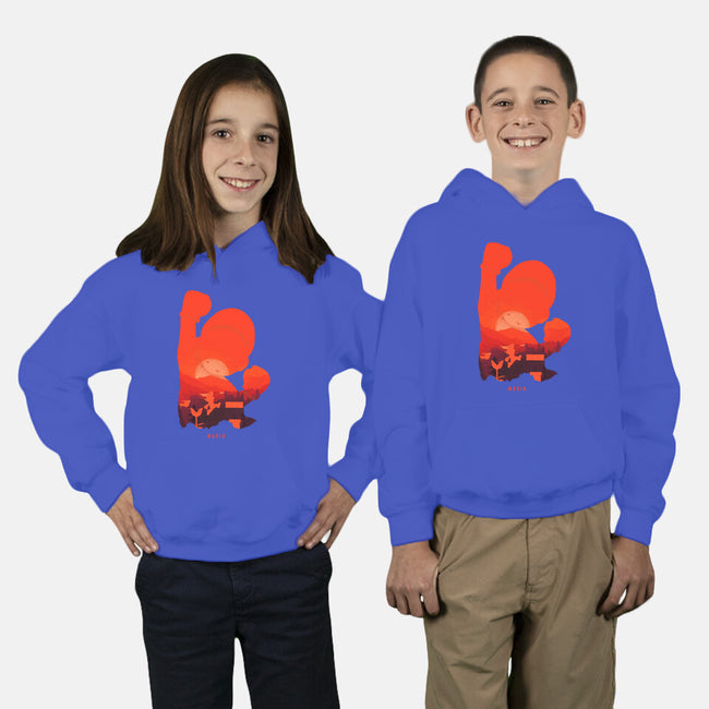 Mario Landscape-Youth-Pullover-Sweatshirt-MaxoArt