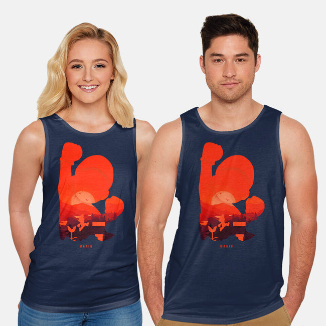 Mario Landscape-Unisex-Basic-Tank-MaxoArt