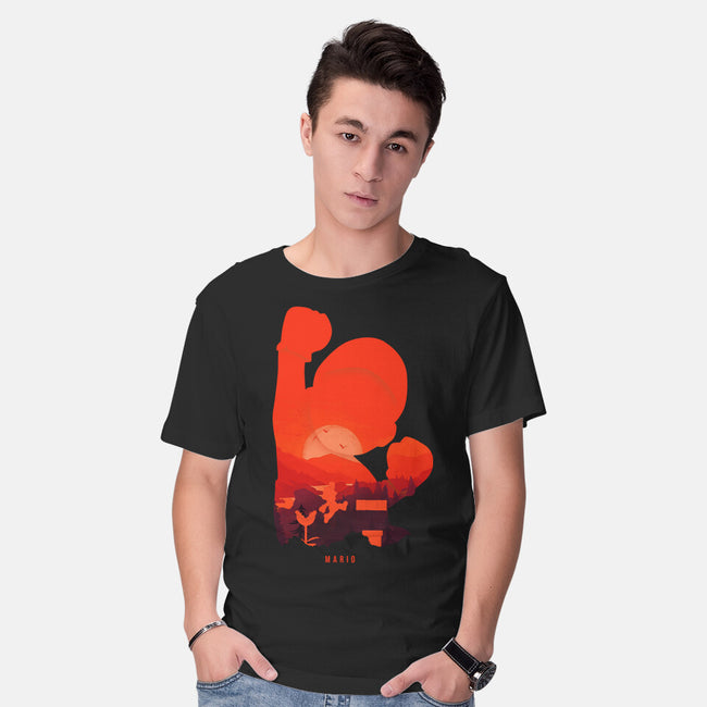 Mario Landscape-Mens-Basic-Tee-MaxoArt