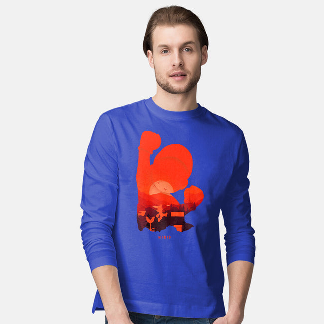 Mario Landscape-Mens-Long Sleeved-Tee-MaxoArt