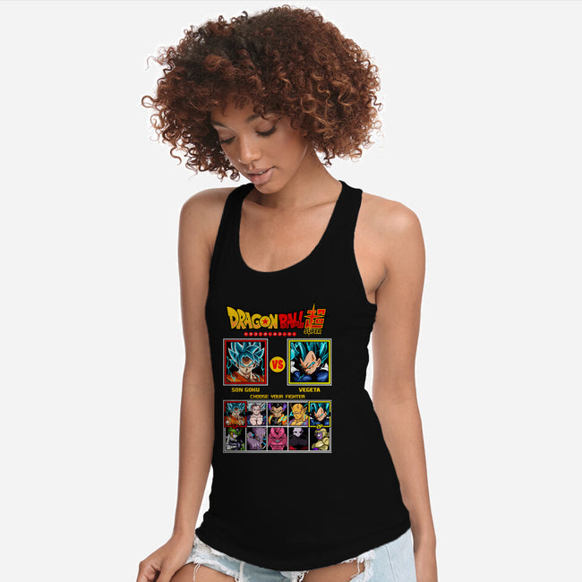 Saiyan Fighter-Womens-Racerback-Tank-spoilerinc