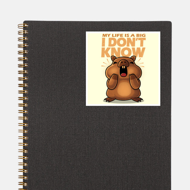 Confused Capybara-None-Glossy-Sticker-erion_designs