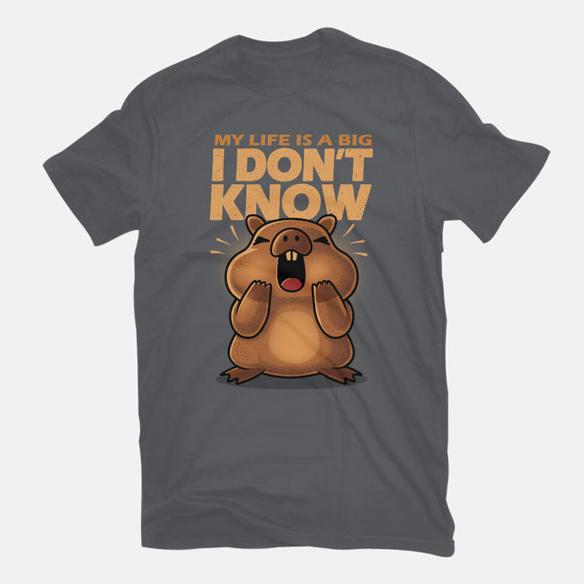 Confused Capybara-Unisex-Basic-Tee-erion_designs