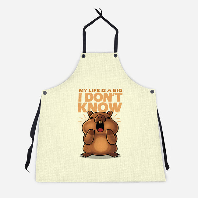 Confused Capybara-Unisex-Kitchen-Apron-erion_designs