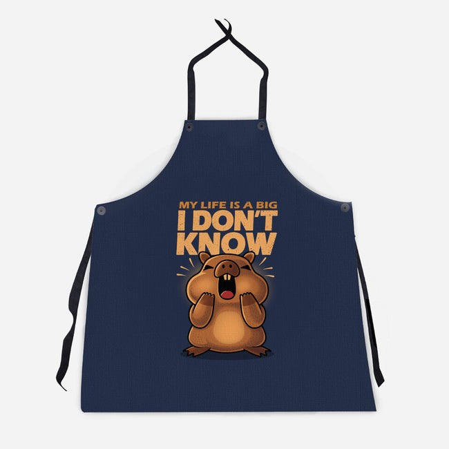 Confused Capybara-Unisex-Kitchen-Apron-erion_designs