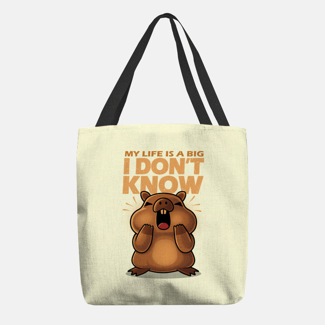 Confused Capybara-None-Basic Tote-Bag-erion_designs