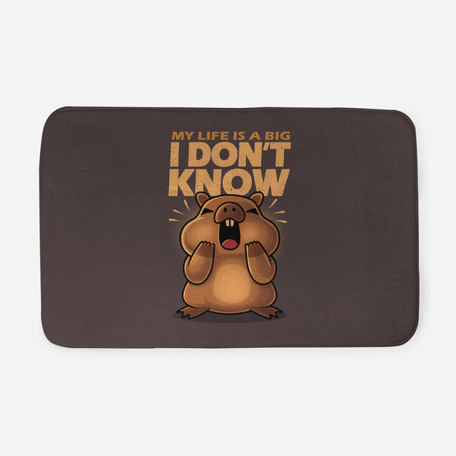 Confused Capybara-None-Memory Foam-Bath Mat-erion_designs