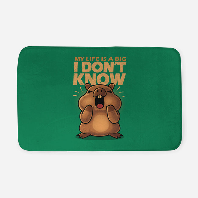 Confused Capybara-None-Memory Foam-Bath Mat-erion_designs