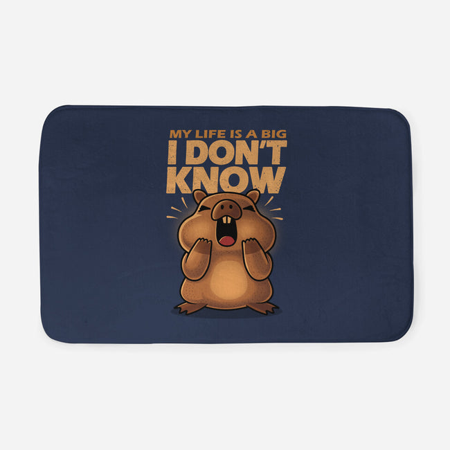 Confused Capybara-None-Memory Foam-Bath Mat-erion_designs