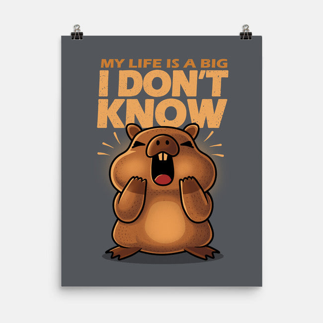 Confused Capybara-None-Matte-Poster-erion_designs