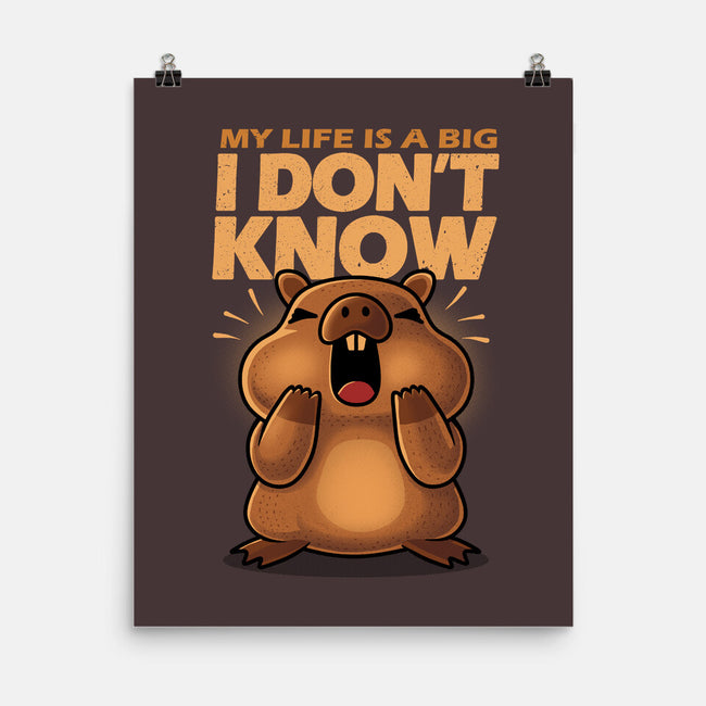 Confused Capybara-None-Matte-Poster-erion_designs