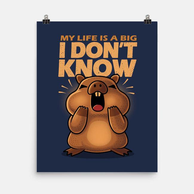 Confused Capybara-None-Matte-Poster-erion_designs