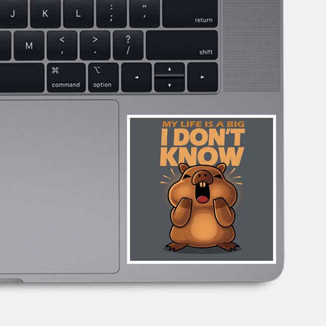 Confused Capybara-None-Glossy-Sticker-erion_designs