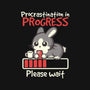 Bunny Procrastination In Progress-Womens-Off Shoulder-Sweatshirt-NemiMakeit