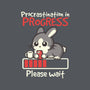 Bunny Procrastination In Progress-Womens-Basic-Tee-NemiMakeit