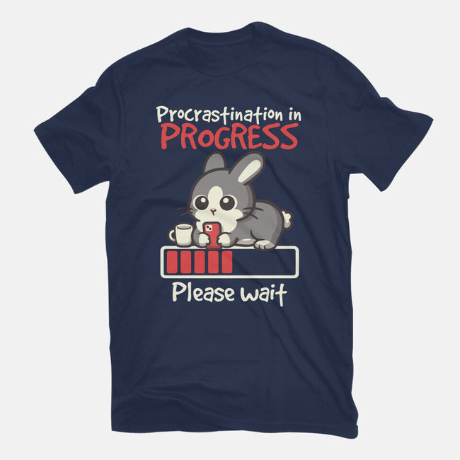 Bunny Procrastination In Progress-Mens-Basic-Tee-NemiMakeit