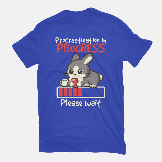 Bunny Procrastination In Progress-Womens-Fitted-Tee-NemiMakeit