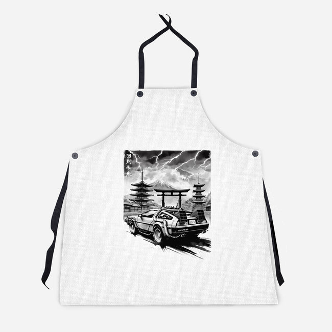 Back To The Japan Temple-Unisex-Kitchen-Apron-DrMonekers