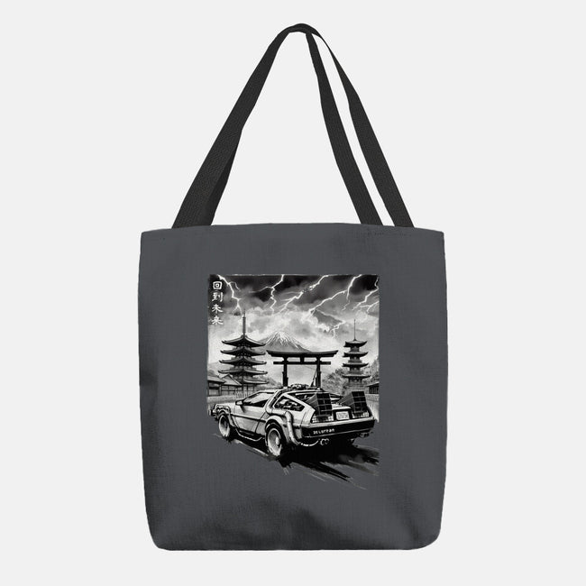 Back To The Japan Temple-None-Basic Tote-Bag-DrMonekers