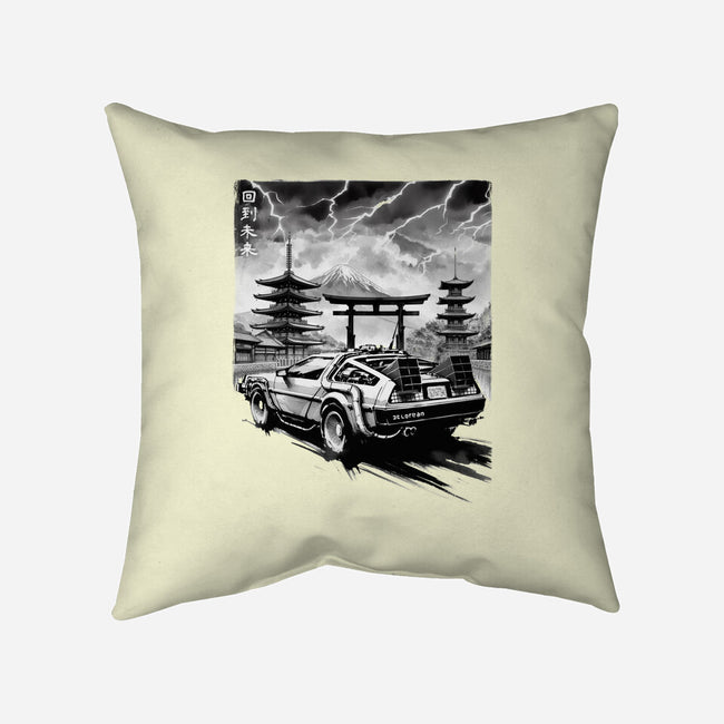 Back To The Japan Temple-None-Removable Cover-Throw Pillow-DrMonekers