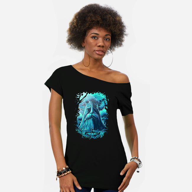 Hyrule Forest Hero-Womens-Off Shoulder-Tee-Diego Oliver