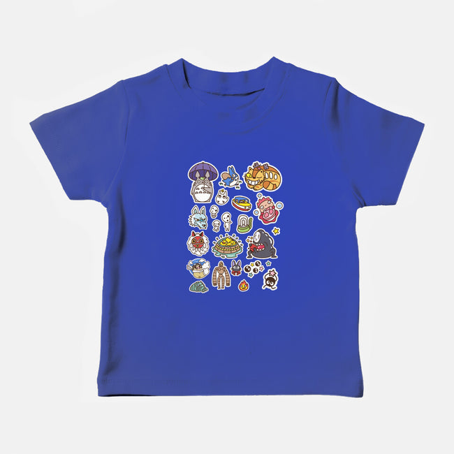 Ghibli Cuties-Baby-Basic-Tee-demonigote