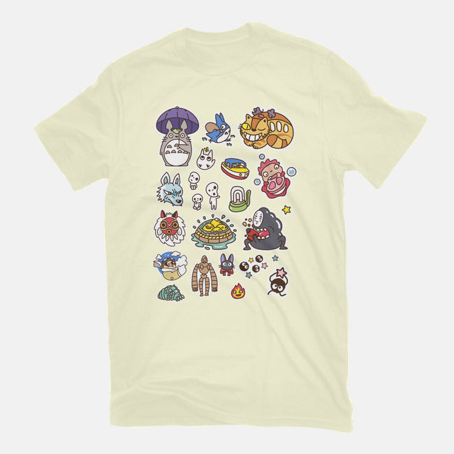 Ghibli Cuties-Mens-Basic-Tee-demonigote