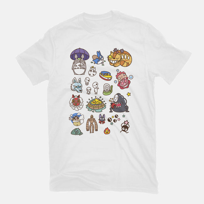 Ghibli Cuties-Womens-Fitted-Tee-demonigote