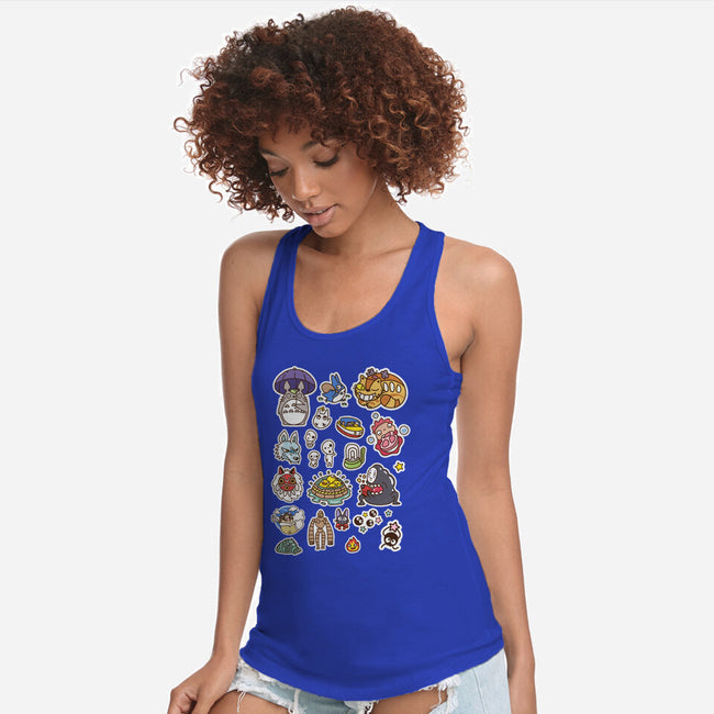 Ghibli Cuties-Womens-Racerback-Tank-demonigote