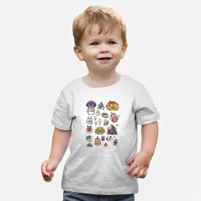 Ghibli Cuties-Baby-Basic-Tee-demonigote