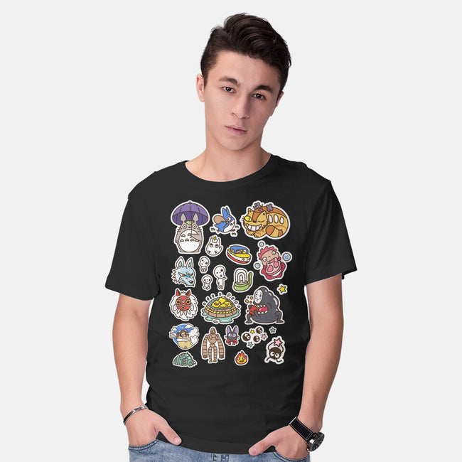 Ghibli Cuties-Mens-Basic-Tee-demonigote