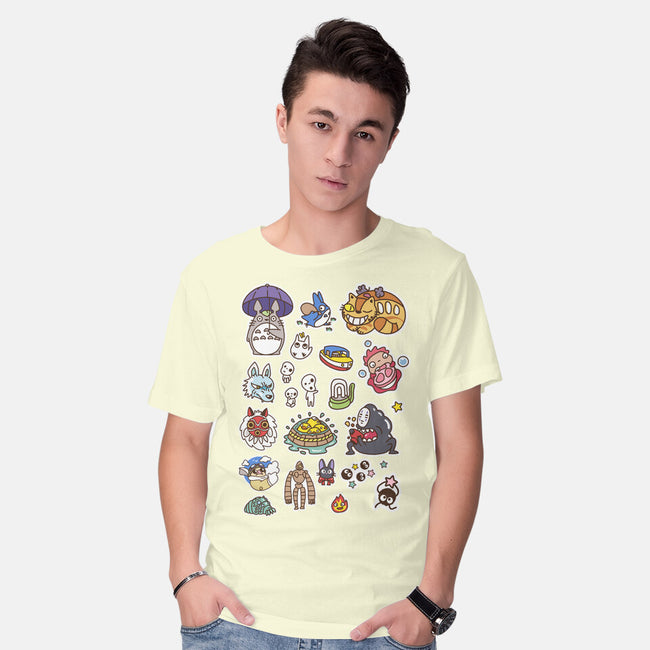 Ghibli Cuties-Mens-Basic-Tee-demonigote