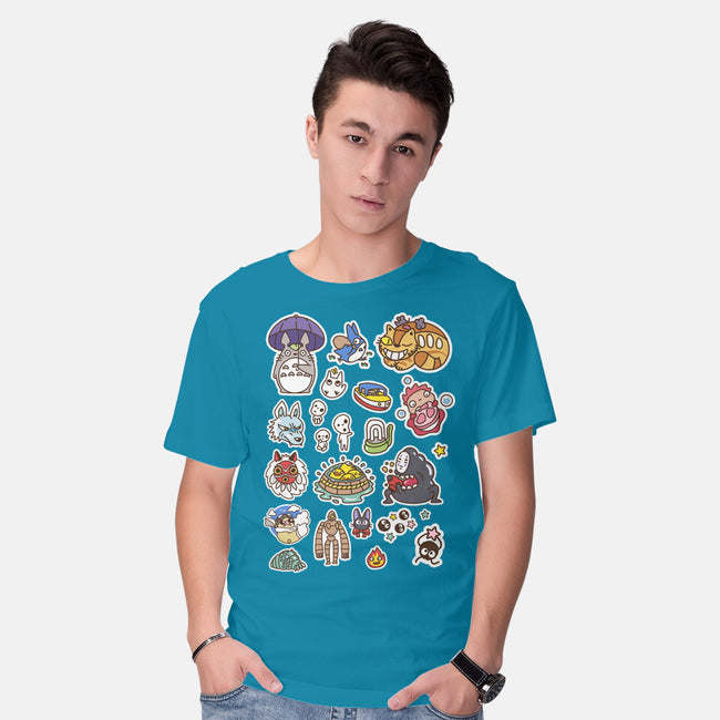 Ghibli Cuties-Mens-Basic-Tee-demonigote