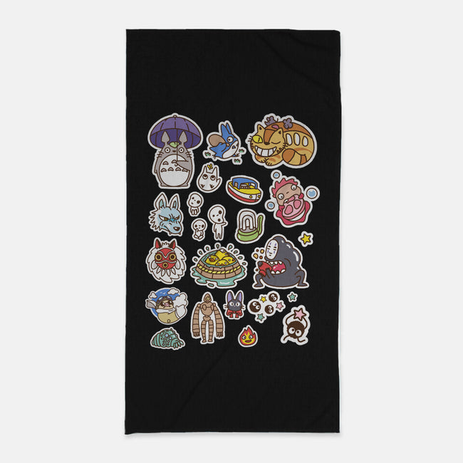 Ghibli Cuties-None-Beach-Towel-demonigote