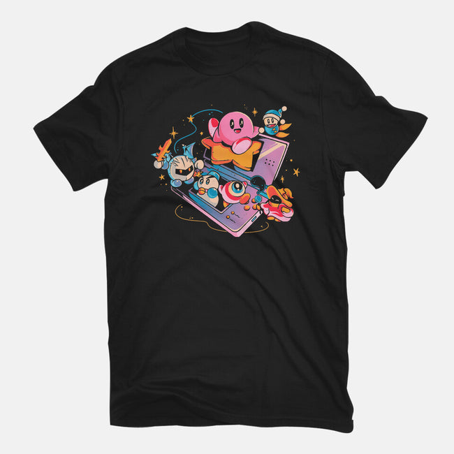 Pink Blob Game-Womens-Fitted-Tee-Arigatees