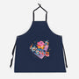 Pink Blob Game-Unisex-Kitchen-Apron-Arigatees