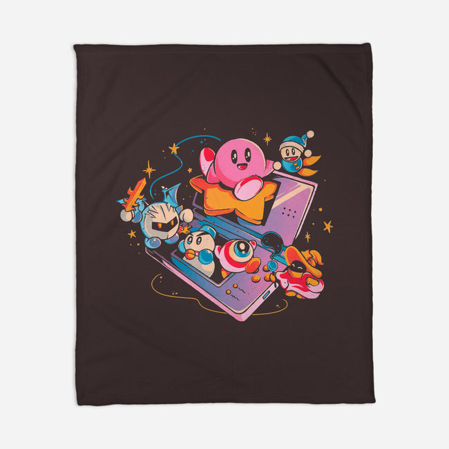 Pink Blob Game-None-Fleece-Blanket-Arigatees