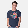 Pink Blob Game-Mens-Basic-Tee-Arigatees