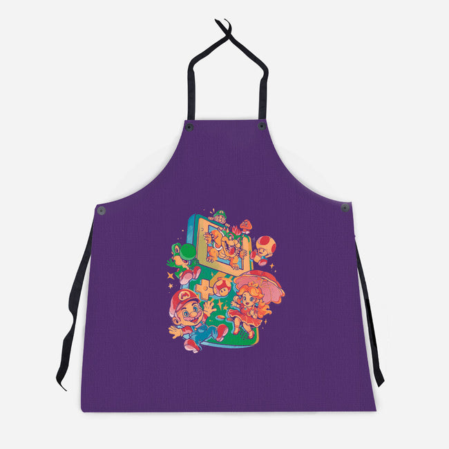 Plumber Game-Unisex-Kitchen-Apron-Arigatees