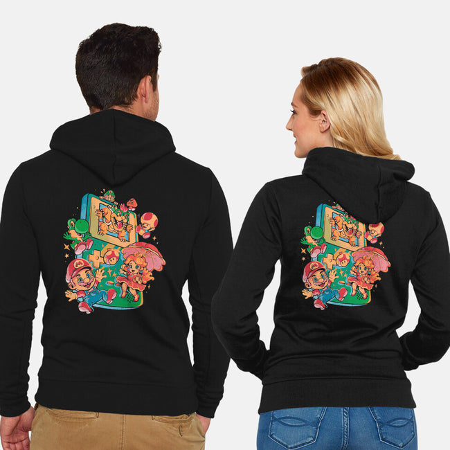 Plumber Game-Unisex-Zip-Up-Sweatshirt-Arigatees