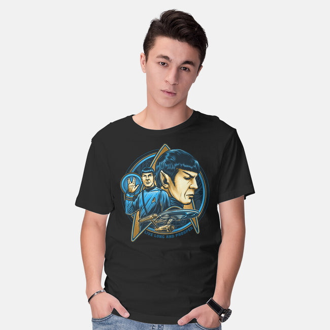 Live And Prosper-Mens-Basic-Tee-momma_gorilla