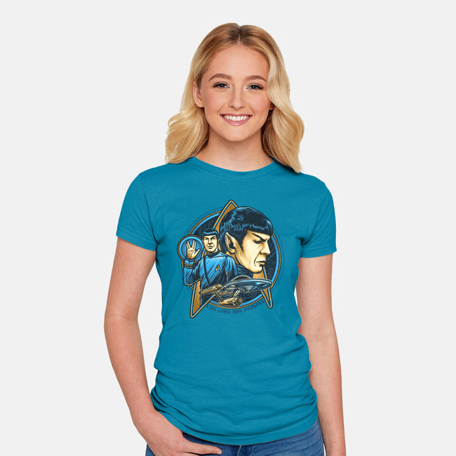 Live And Prosper-Womens-Fitted-Tee-momma_gorilla