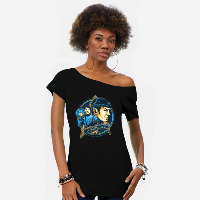 Live And Prosper-Womens-Off Shoulder-Tee-momma_gorilla