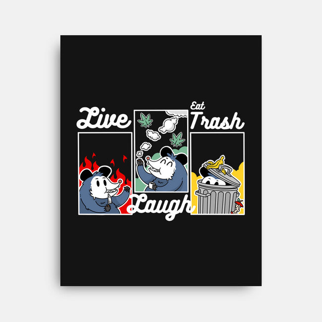 Live Laugh Eat Trash-None-Stretched-Canvas-Tri haryadi