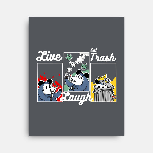 Live Laugh Eat Trash-None-Stretched-Canvas-Tri haryadi