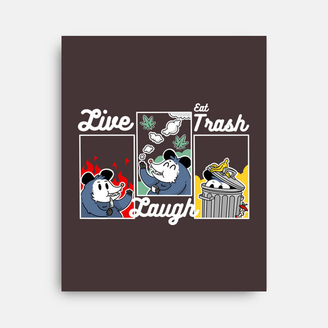 Live Laugh Eat Trash-None-Stretched-Canvas-Tri haryadi