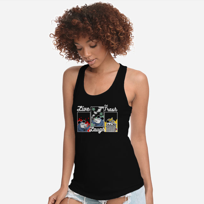 Live Laugh Eat Trash-Womens-Racerback-Tank-Tri haryadi