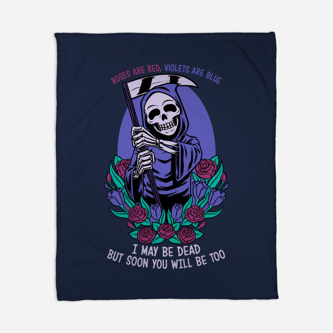 Death Flowers Poem-None-Fleece-Blanket-Studio Mootant